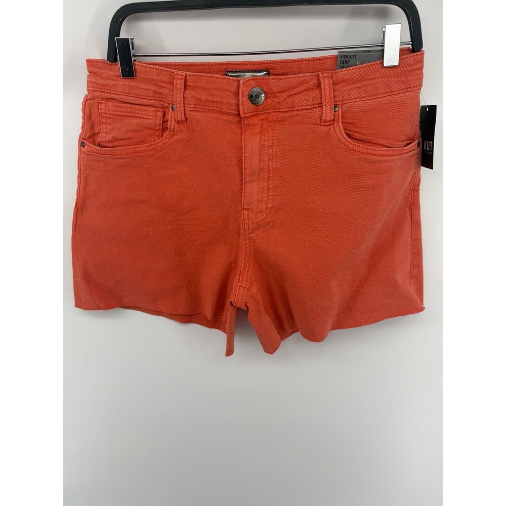 KUT FROM THE KLOTH Jane Jean High Rise Long Shorts Women's Size 6 Orange